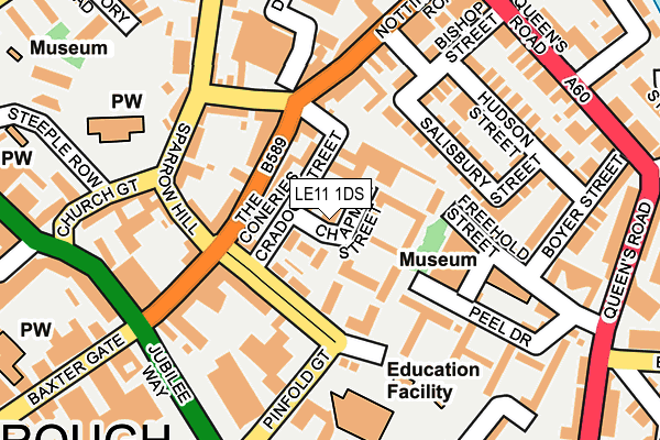 LE11 1DS map - OS OpenMap – Local (Ordnance Survey)
