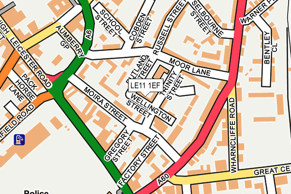 LE11 1EF map - OS OpenMap – Local (Ordnance Survey)
