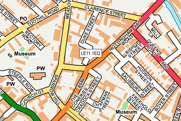 LE11 1EQ map - OS OpenMap – Local (Ordnance Survey)