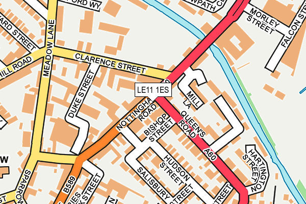 LE11 1ES map - OS OpenMap – Local (Ordnance Survey)