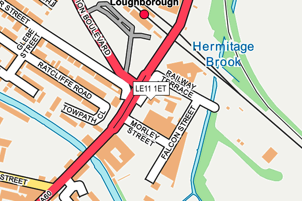 LE11 1ET map - OS OpenMap – Local (Ordnance Survey)