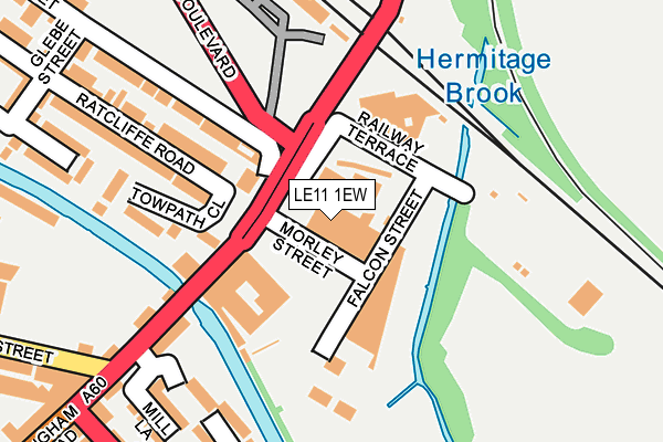 LE11 1EW map - OS OpenMap – Local (Ordnance Survey)