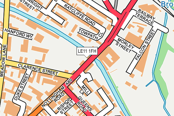 LE11 1FH map - OS OpenMap – Local (Ordnance Survey)