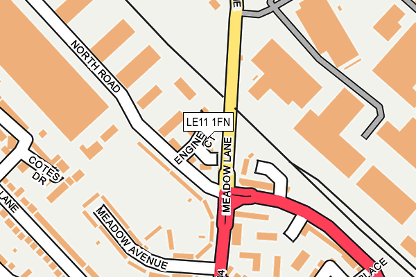 LE11 1FN map - OS OpenMap – Local (Ordnance Survey)