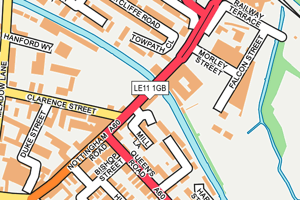 LE11 1GB map - OS OpenMap – Local (Ordnance Survey)
