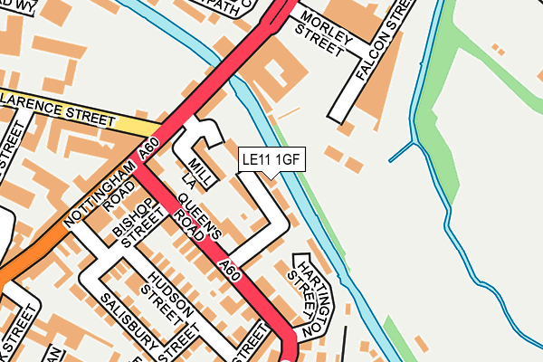 LE11 1GF map - OS OpenMap – Local (Ordnance Survey)
