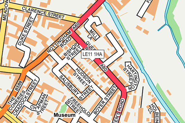 LE11 1HA map - OS OpenMap – Local (Ordnance Survey)