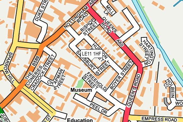 LE11 1HF map - OS OpenMap – Local (Ordnance Survey)