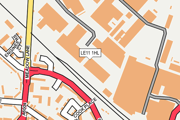 LE11 1HL map - OS OpenMap – Local (Ordnance Survey)