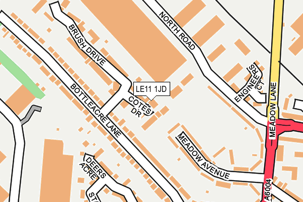 LE11 1JD map - OS OpenMap – Local (Ordnance Survey)