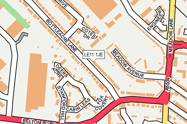 LE11 1JE map - OS OpenMap – Local (Ordnance Survey)