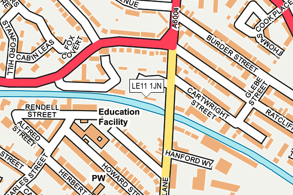 LE11 1JN map - OS OpenMap – Local (Ordnance Survey)