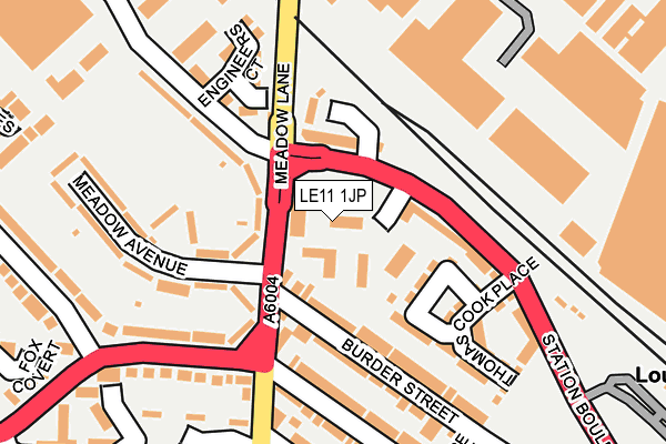 LE11 1JP map - OS OpenMap – Local (Ordnance Survey)