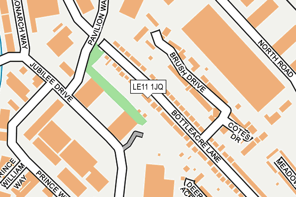 LE11 1JQ map - OS OpenMap – Local (Ordnance Survey)