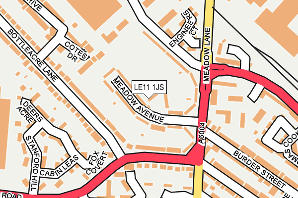 LE11 1JS map - OS OpenMap – Local (Ordnance Survey)