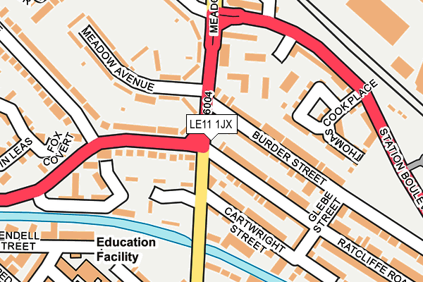 LE11 1JX map - OS OpenMap – Local (Ordnance Survey)