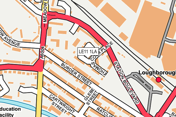 LE11 1LA map - OS OpenMap – Local (Ordnance Survey)