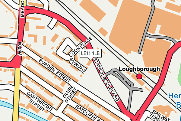 LE11 1LB map - OS OpenMap – Local (Ordnance Survey)