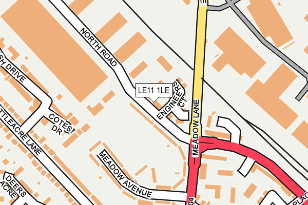 LE11 1LE map - OS OpenMap – Local (Ordnance Survey)