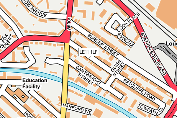 LE11 1LF map - OS OpenMap – Local (Ordnance Survey)
