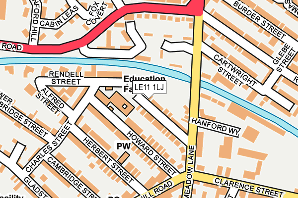 LE11 1LJ map - OS OpenMap – Local (Ordnance Survey)