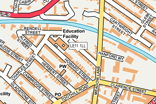 LE11 1LL map - OS OpenMap – Local (Ordnance Survey)