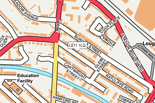 LE11 1LQ map - OS OpenMap – Local (Ordnance Survey)
