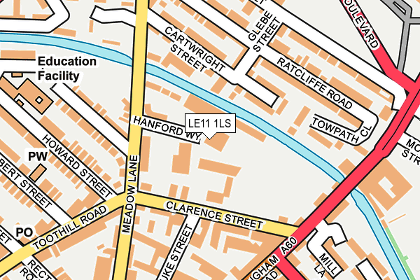 LE11 1LS map - OS OpenMap – Local (Ordnance Survey)