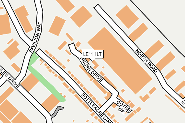 LE11 1LT map - OS OpenMap – Local (Ordnance Survey)