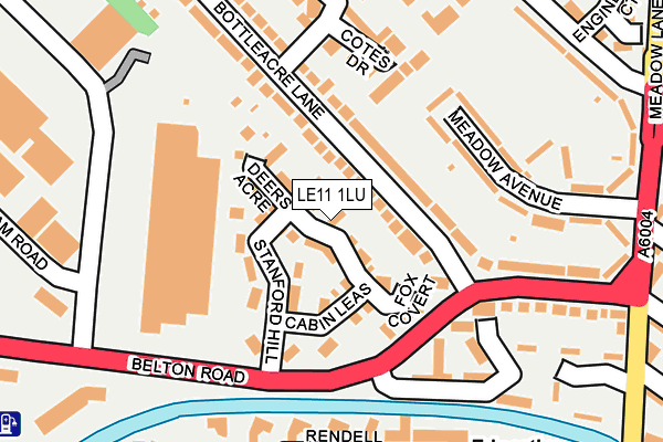 LE11 1LU map - OS OpenMap – Local (Ordnance Survey)