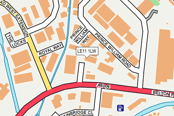 LE11 1LW map - OS OpenMap – Local (Ordnance Survey)