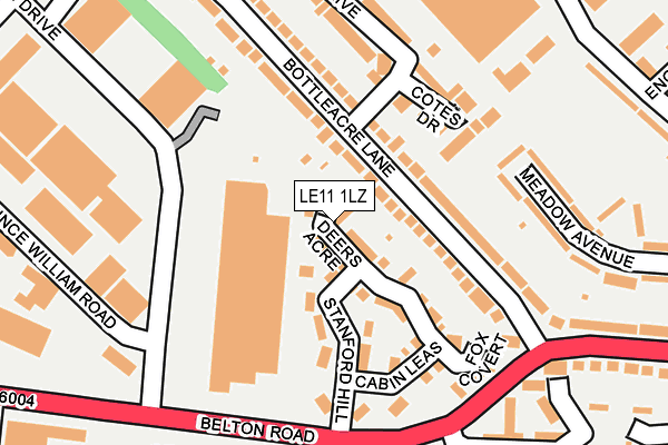 LE11 1LZ map - OS OpenMap – Local (Ordnance Survey)