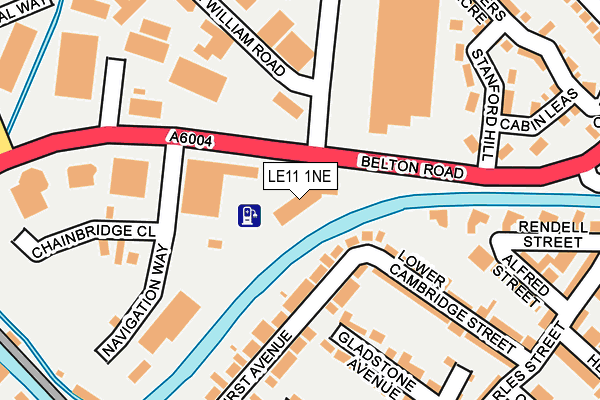 LE11 1NE map - OS OpenMap – Local (Ordnance Survey)
