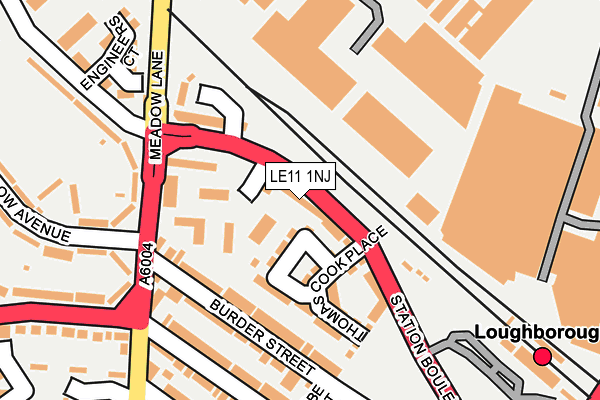 LE11 1NJ map - OS OpenMap – Local (Ordnance Survey)