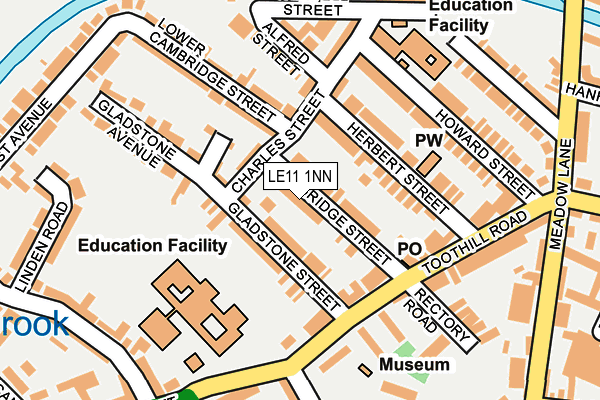 LE11 1NN map - OS OpenMap – Local (Ordnance Survey)
