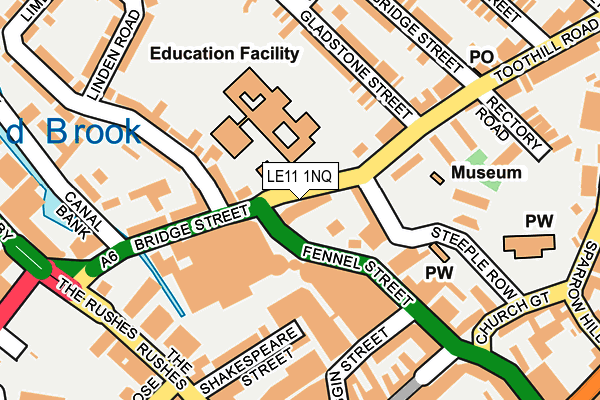 LE11 1NQ map - OS OpenMap – Local (Ordnance Survey)