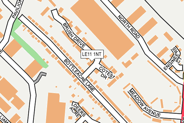 LE11 1NT map - OS OpenMap – Local (Ordnance Survey)
