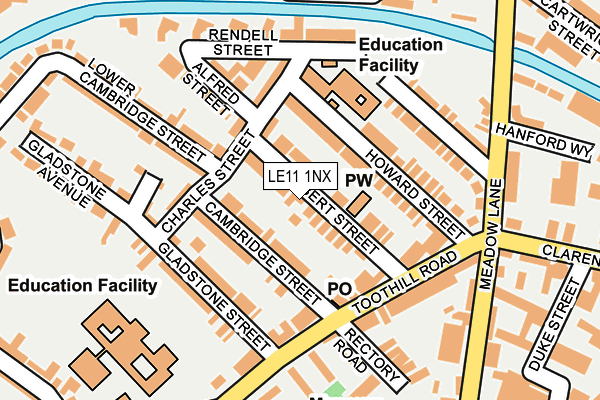 LE11 1NX map - OS OpenMap – Local (Ordnance Survey)