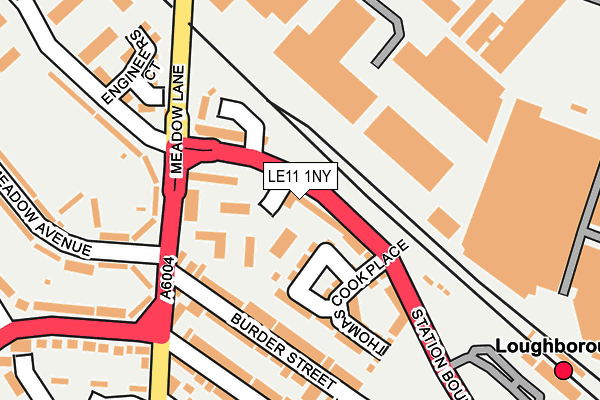 LE11 1NY map - OS OpenMap – Local (Ordnance Survey)