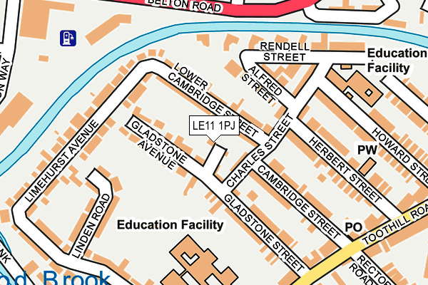 LE11 1PJ map - OS OpenMap – Local (Ordnance Survey)