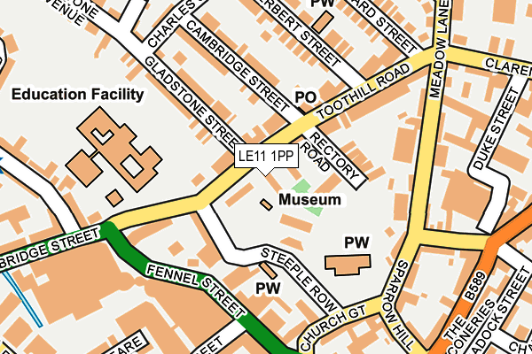 LE11 1PP map - OS OpenMap – Local (Ordnance Survey)