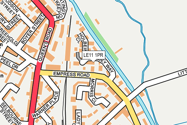 LE11 1PR map - OS OpenMap – Local (Ordnance Survey)