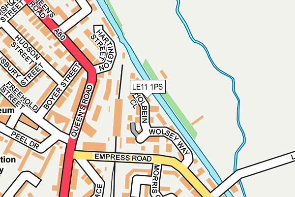 LE11 1PS map - OS OpenMap – Local (Ordnance Survey)