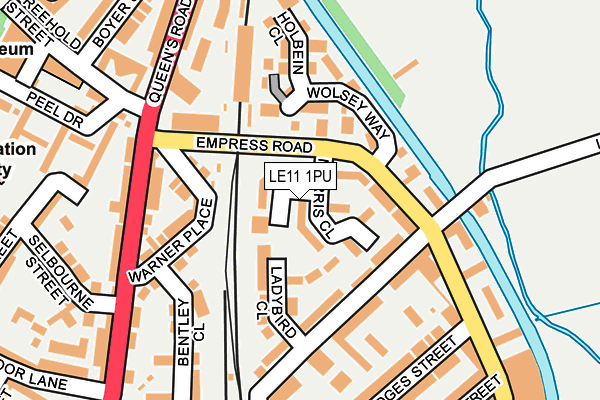 LE11 1PU map - OS OpenMap – Local (Ordnance Survey)