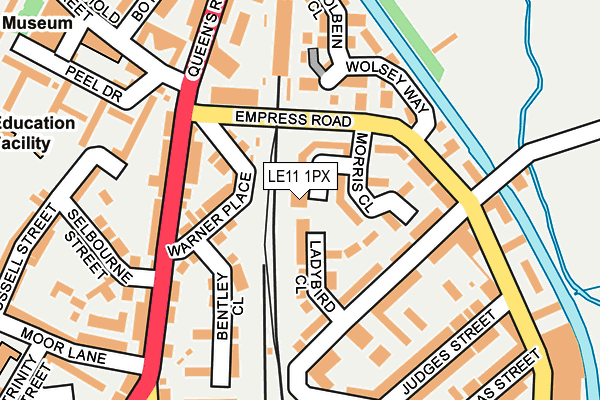 LE11 1PX map - OS OpenMap – Local (Ordnance Survey)