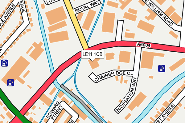 LE11 1QB map - OS OpenMap – Local (Ordnance Survey)