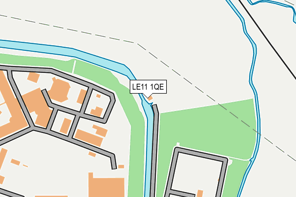 LE11 1QE map - OS OpenMap – Local (Ordnance Survey)