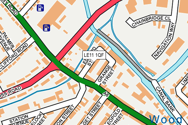 LE11 1QF map - OS OpenMap – Local (Ordnance Survey)