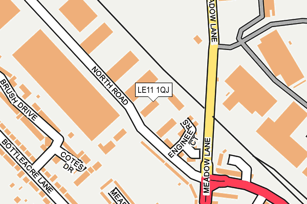 LE11 1QJ map - OS OpenMap – Local (Ordnance Survey)