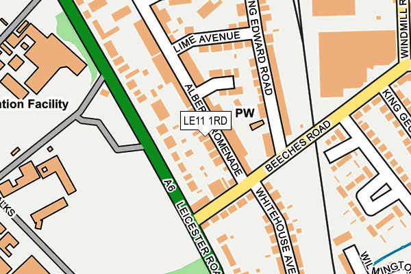 LE11 1RD map - OS OpenMap – Local (Ordnance Survey)
